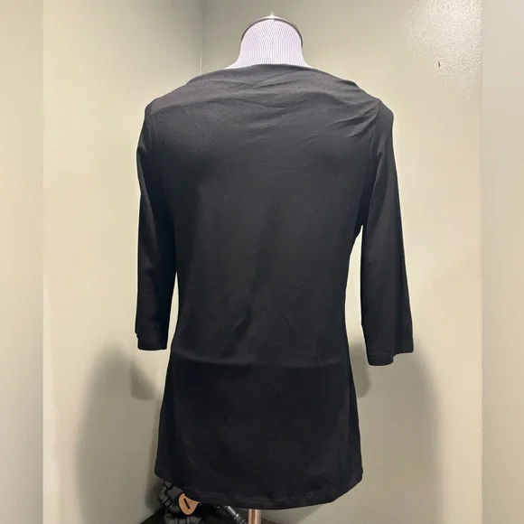 NWOT Willi Smith Women’s Black, Cotton/Spandex Top. Size Large - Picture 5 of 5